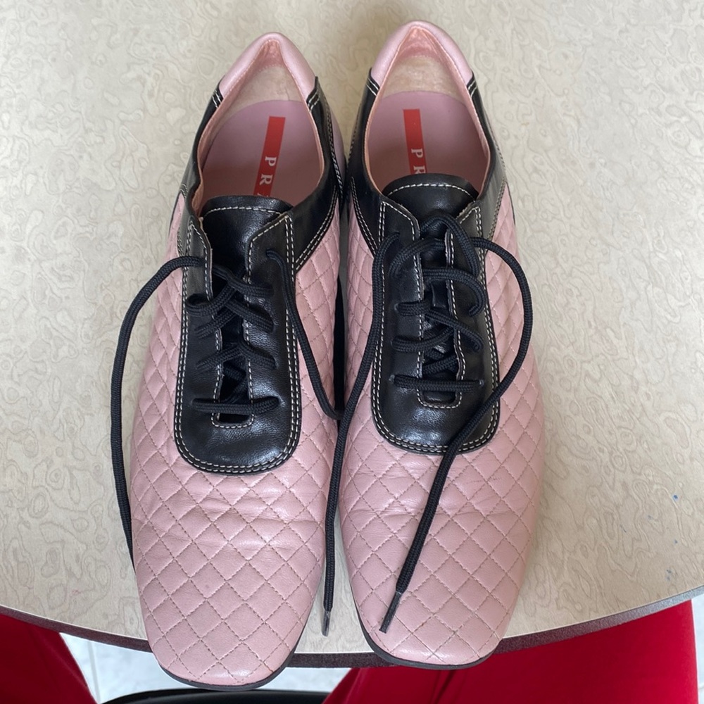 Pink & Black Prada Sneakers